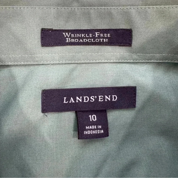 Lands' End Women Size 10 Wrinkle-Free Broadcloth Long Sleeve Button Down Shirt. - Picture 10 of 10
